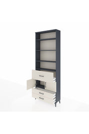 Arges Dolap 5 Raflı 3 Çekmeceli 2 Kapaklı 88x30x243 Antrasit-Aytaşı
