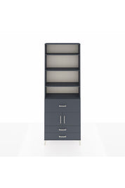 Arges Dolap 5 Raflı 3 Çekmeceli 2 Kapaklı 88x30x243 Antrasit-Antrasit