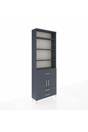 Arges Dolap 5 Raflı 3 Çekmeceli 2 Kapaklı 88x30x243 Antrasit-Antrasit
