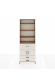 Arges Dolap 5 Raflı 3 Çekmeceli 2 Kapaklı 88x30x243 Çam-Aytaşı