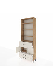 Arges Dolap 5 Raflı 3 Çekmeceli 2 Kapaklı 88x30x243 Çam-Aytaşı
