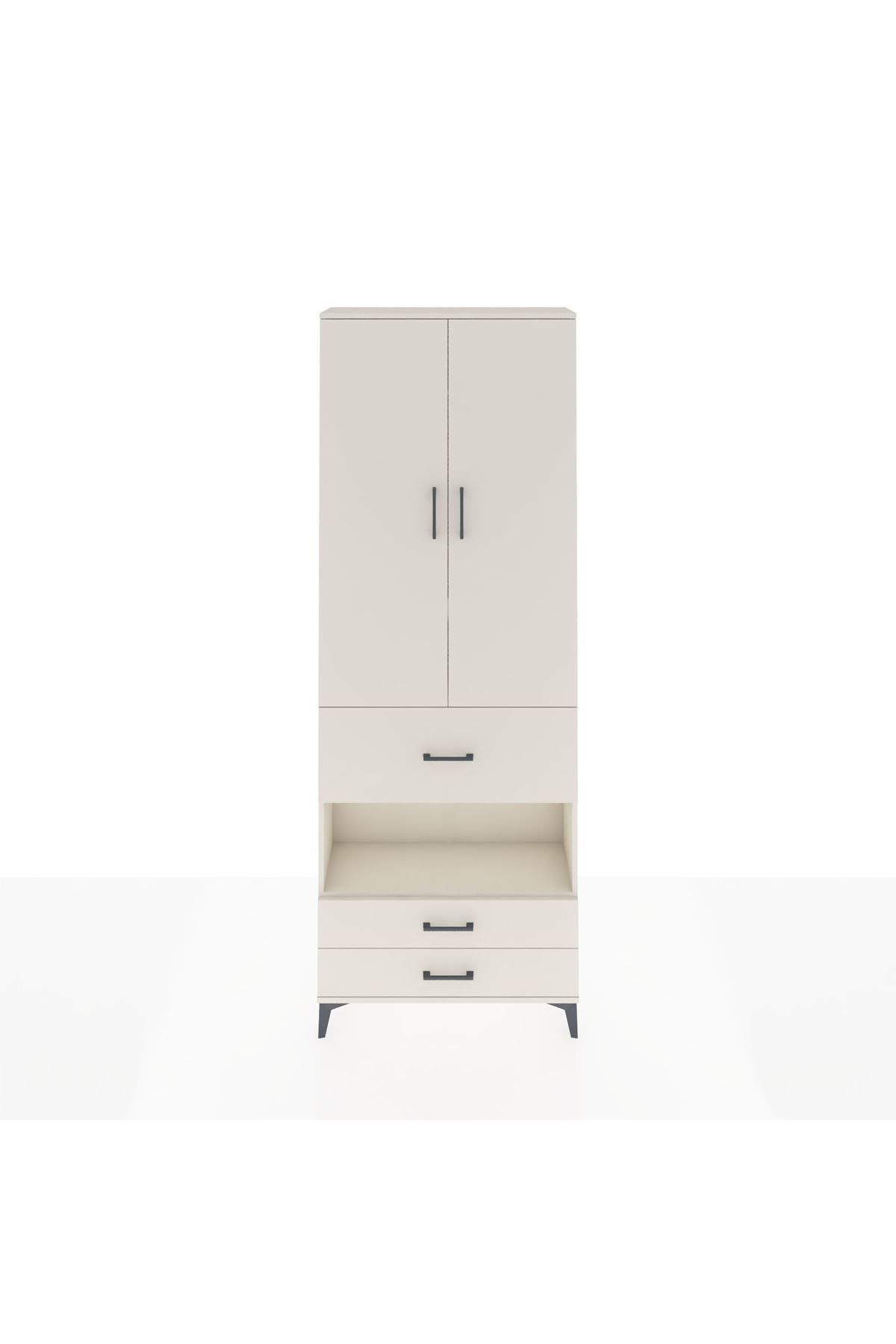 Arges Dolap 5 Raflı 3 Çekmeceli 2 Kapaklı 88x30x243 Aytaşı-Aytaşı