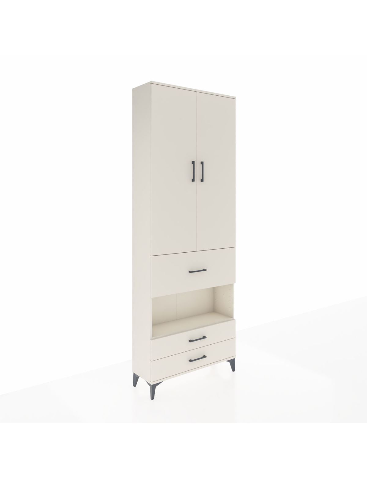 Arges Dolap 5 Raflı 3 Çekmeceli 2 Kapaklı 88x30x243 Aytaşı-Aytaşı