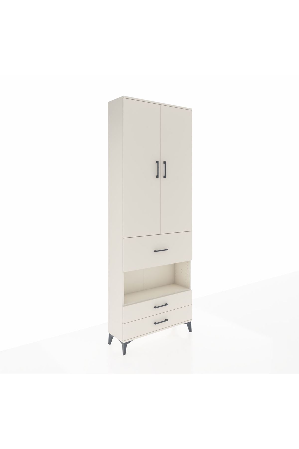 Arges Dolap 5 Raflı 3 Çekmeceli 2 Kapaklı 88x30x243 Aytaşı-Aytaşı