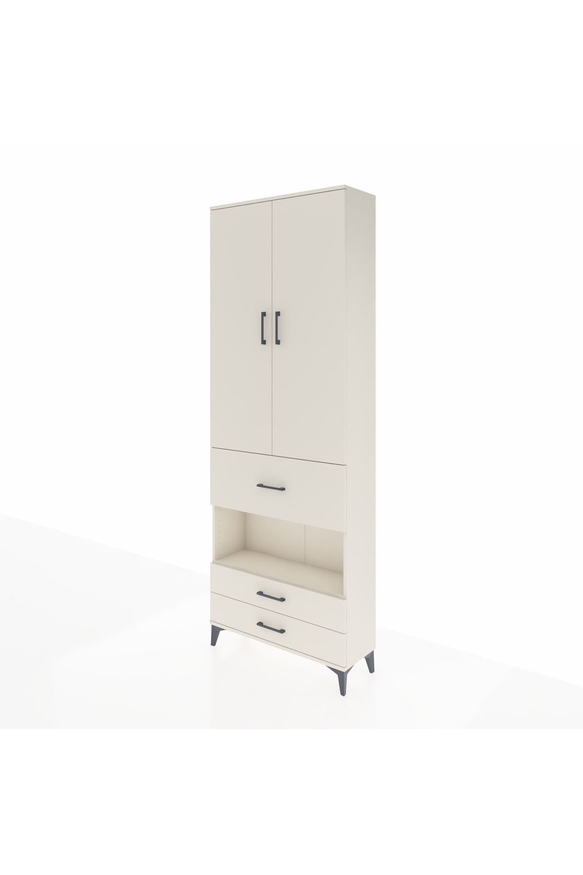 Arges Dolap 5 Raflı 3 Çekmeceli 2 Kapaklı 88x30x243 Aytaşı-Aytaşı