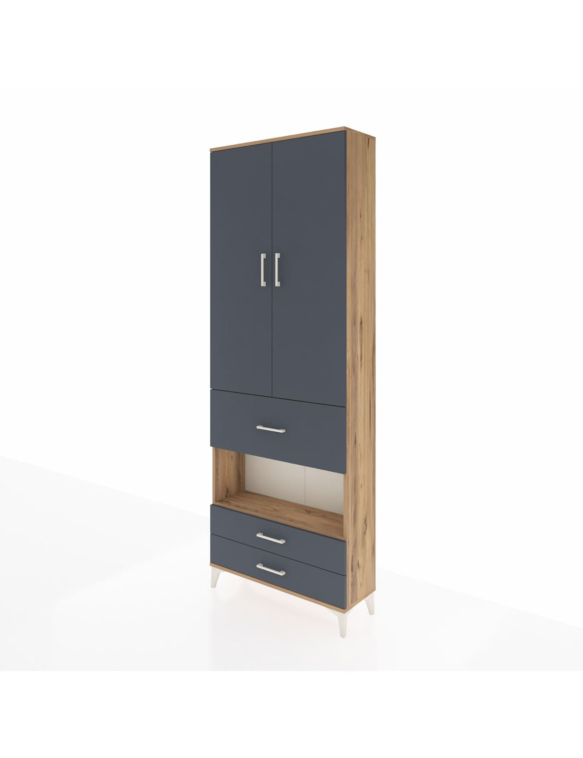 Arges Dolap 5 Raflı 3 Çekmeceli 2 Kapaklı 88x30x243 - S33M091V8A