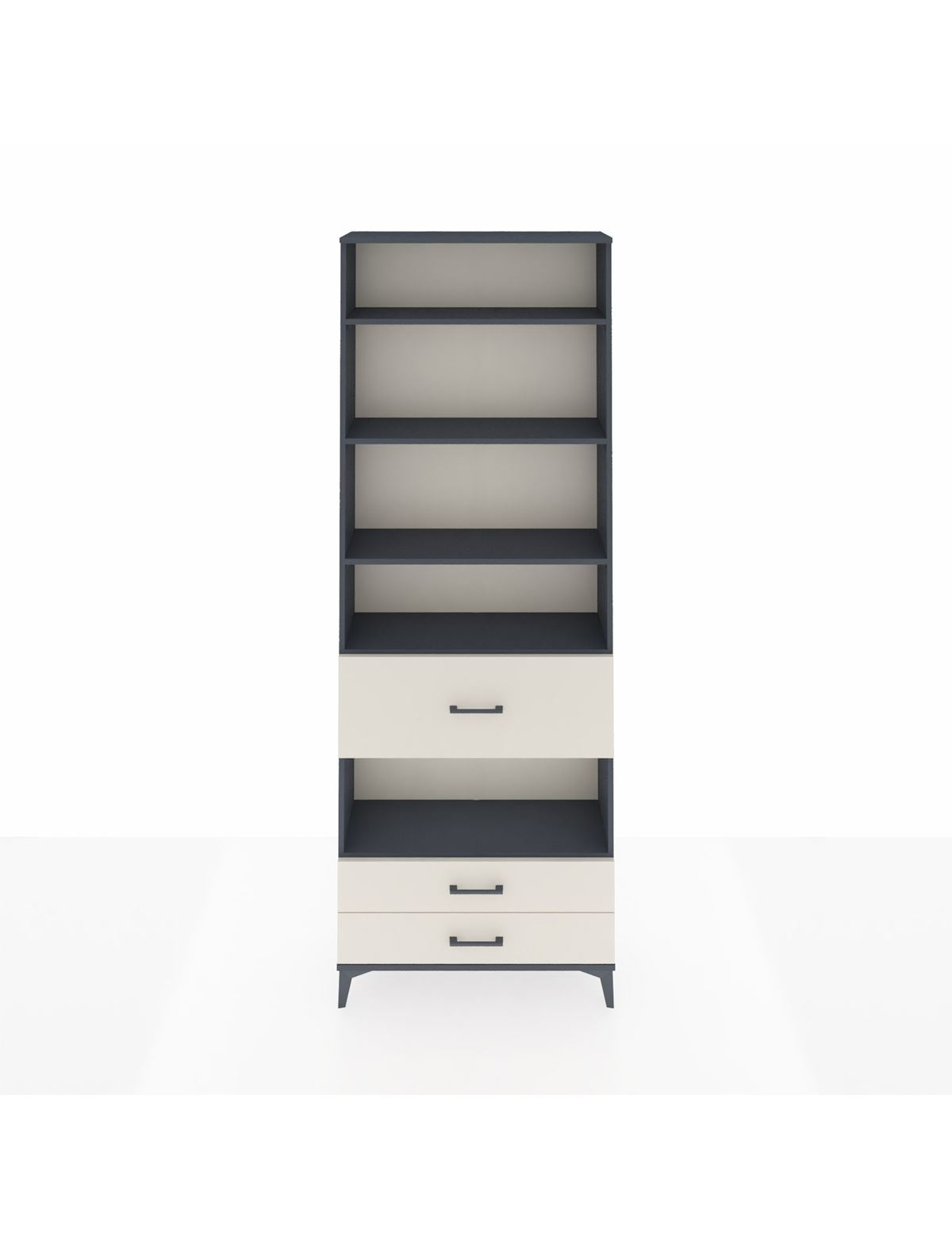 Arges Dolap 5 Raflı 3 Çekmeceli 88x30x243 Antrasit-Aytaşı