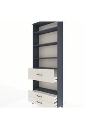 Arges Dolap 5 Raflı 3 Çekmeceli 88x30x243 Antrasit-Aytaşı