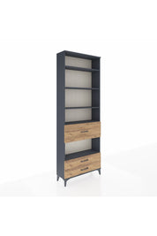 Arges Dolap 5 Raflı 3 Çekmeceli 88x30x243 Antrasit-Çam