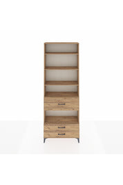 Arges Dolap 5 Raflı 3 Çekmeceli 88x30x243 Çam-Çam