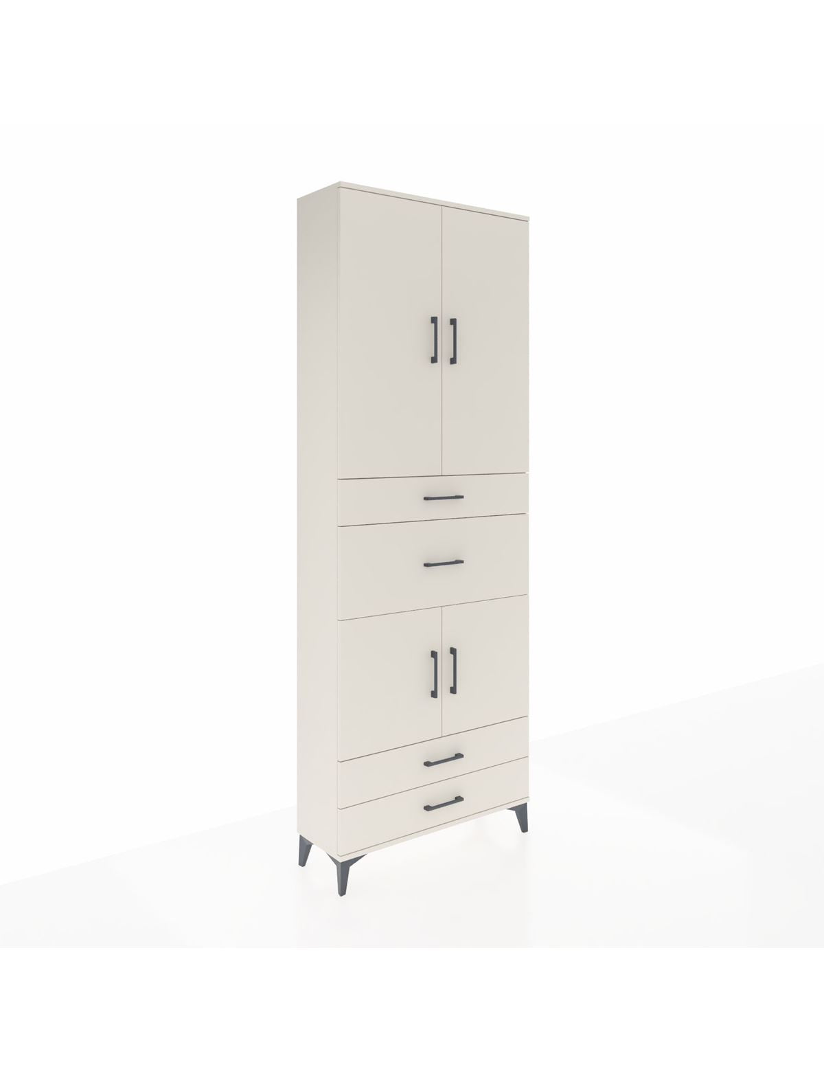 Arges Dolap 4 Raflı 4 Çekmeceli 4 Kapaklı 88x30x243 Aytaşı-Aytaşı