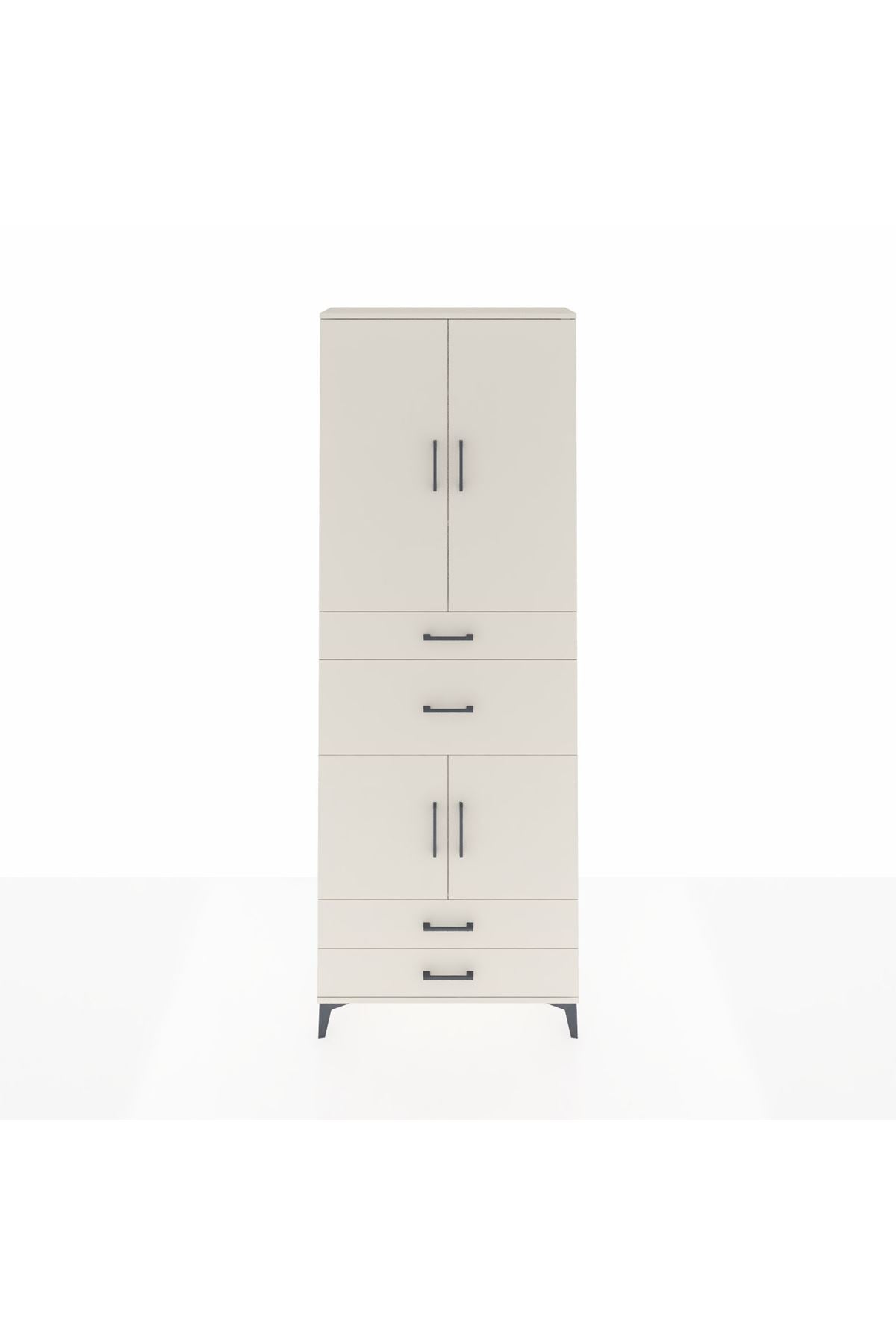 Arges Dolap 4 Raflı 4 Çekmeceli 4 Kapaklı 88x30x243 Aytaşı-Aytaşı