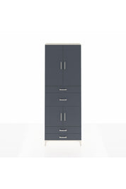 Arges Dolap 4 Raflı 4 Çekmeceli 4 Kapaklı 88x30x243 Aytaşı-Antrasit