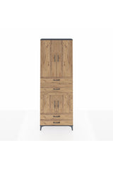 Arges Dolap 4 Raflı 4 Çekmeceli 4 Kapaklı 88x30x243