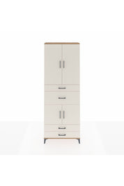 Arges Dolap 4 Raflı 4 Çekmeceli 4 Kapaklı 88x30x243 Çam-Aytaşı