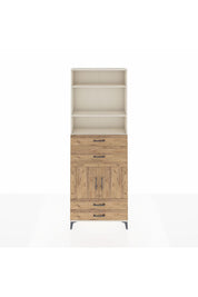 Arges Dolap 4 Raflı 4 Çekmeceli 2 Kapaklı 88x30x243 Aytaşı-Çam