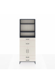 Arges Dolap 4 Raflı 4 Çekmeceli 2 Kapaklı 88x30x243 Antrasit-Aytaşı