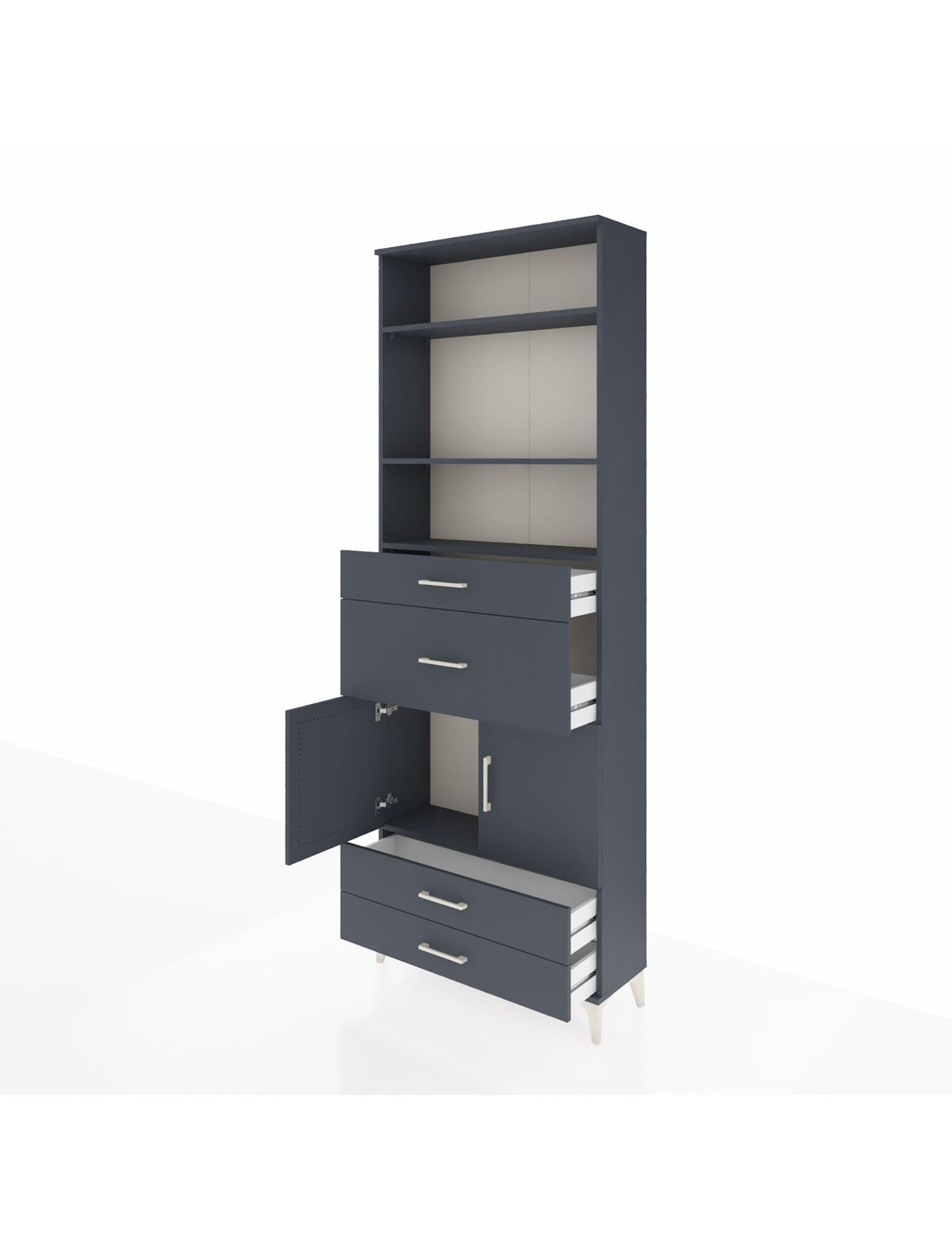 Arges Dolap 4 Raflı 4 Çekmeceli 2 Kapaklı 88x30x243 - S33M094V5A