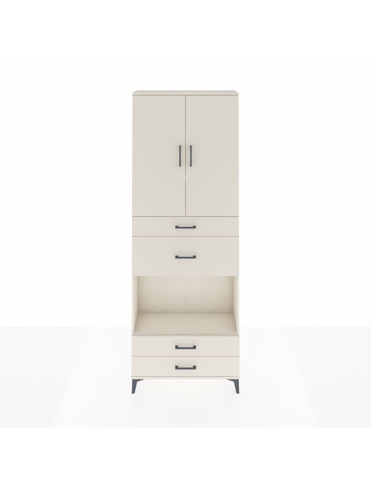 Arges Dolap 4 Raflı 4 Çekmeceli 2 Kapaklı 88x30x243 Aytaşı-Aytaşı