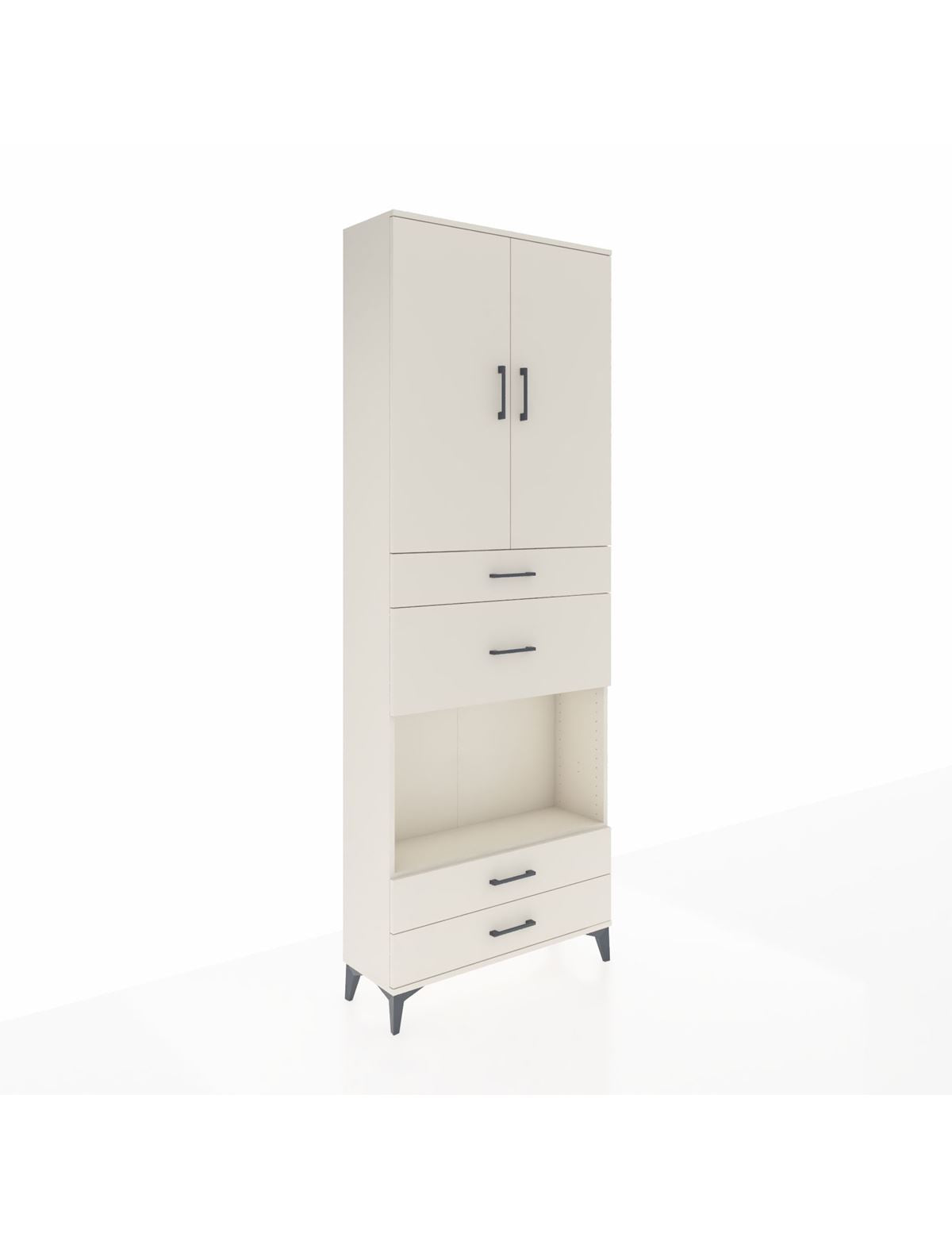 Arges Dolap 4 Raflı 4 Çekmeceli 2 Kapaklı 88x30x243 Aytaşı-Aytaşı