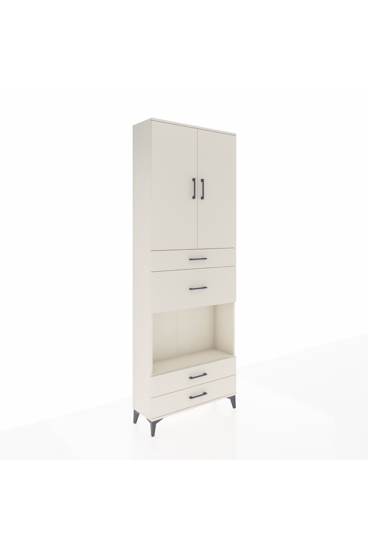 Arges Dolap 4 Raflı 4 Çekmeceli 2 Kapaklı 88x30x243 Aytaşı-Aytaşı