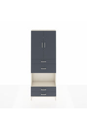 Arges Dolap 4 Raflı 4 Çekmeceli 2 Kapaklı 88x30x243 Aytaşı-Antrasit