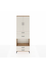 Arges Dolap 4 Raflı 4 Çekmeceli 2 Kapaklı 88x30x243