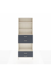 Arges Dolap 4 Raflı 4 Çekmeceli 88x30x243 Aytaşı-Antrasit