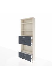 Arges Dolap 4 Raflı 4 Çekmeceli 88x30x243 Aytaşı-Antrasit