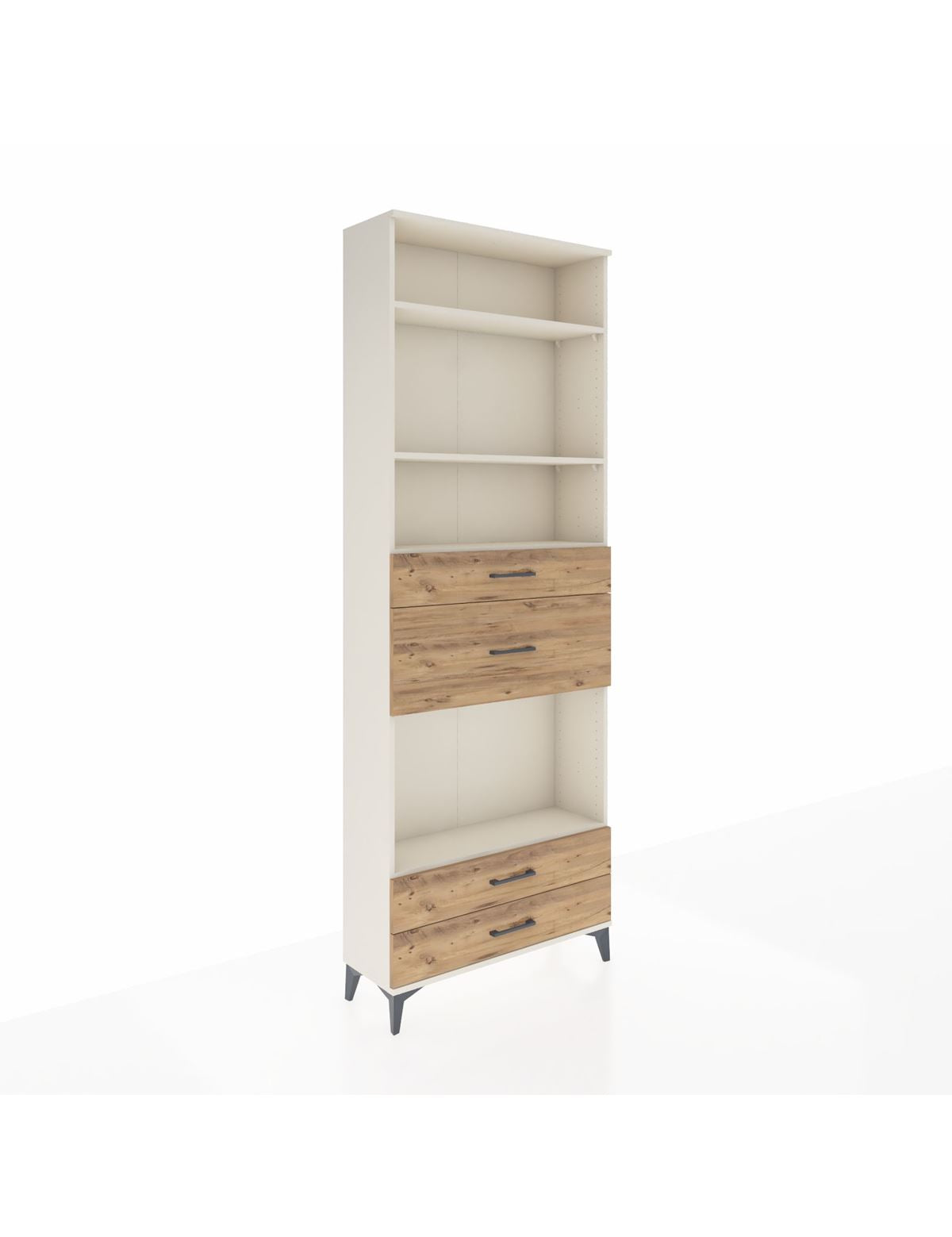 Arges Dolap 4 Raflı 4 Çekmeceli 88x30x243 Aytaşı-Çam