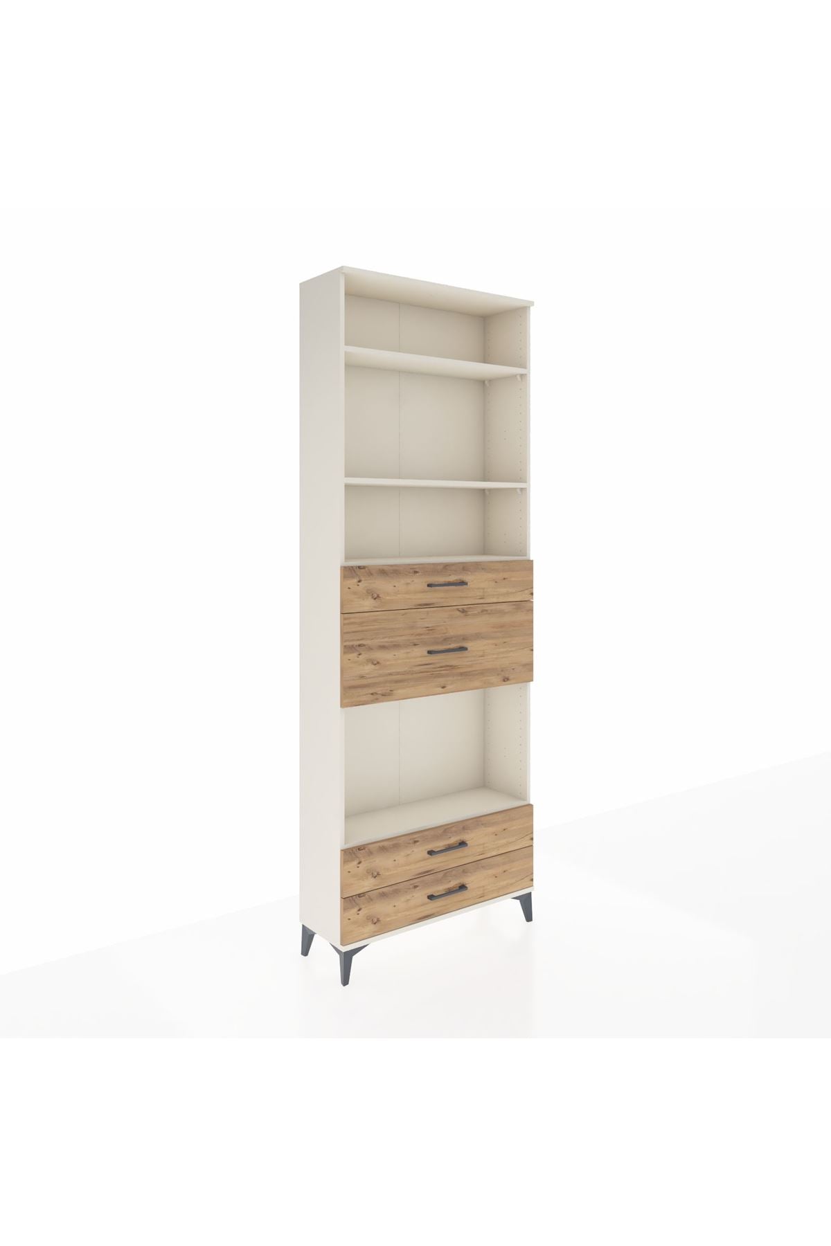 Arges Dolap 4 Raflı 4 Çekmeceli 88x30x243 Aytaşı-Çam