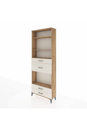 Arges Dolap 4 Raflı 4 Çekmeceli 88x30x243 Çam-Aytaşı