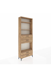 Arges Dolap 4 Raflı 4 Çekmeceli 88x30x243 Çam-Çam