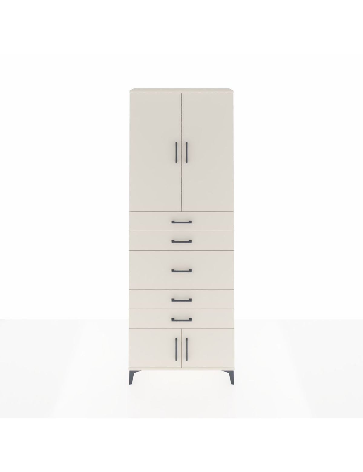 Arges Dolap 3 Raflı 5 Çekmeceli 4 Kapaklı 88x30x243 Aytaşı-Aytaşı