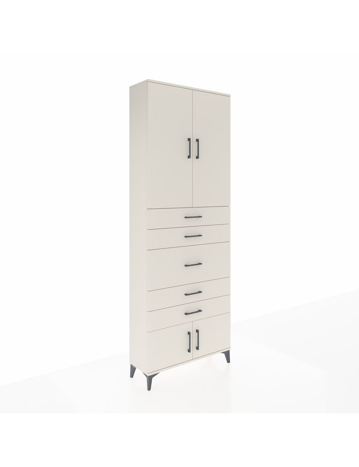 Arges Dolap 3 Raflı 5 Çekmeceli 4 Kapaklı 88x30x243 Aytaşı-Aytaşı