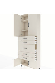 Arges Dolap 3 Raflı 5 Çekmeceli 4 Kapaklı 88x30x243 Aytaşı-Aytaşı