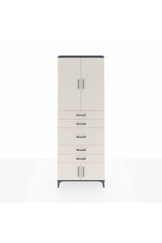 Arges Dolap 3 Raflı 5 Çekmeceli 4 Kapaklı 88x30x243 Antrasit-Aytaşı