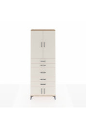 Arges Dolap 3 Raflı 5 Çekmeceli 4 Kapaklı 88x30x243 Çam-Aytaşı