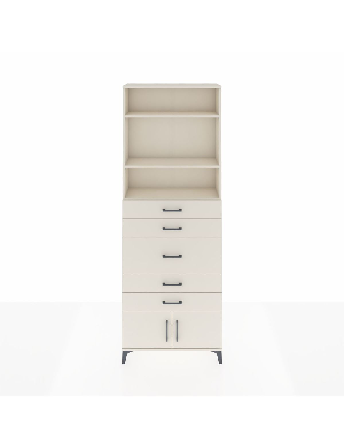 Arges Dolap 3 Raflı 5 Çekmeceli 2 Kapaklı 88x30x243 Aytaşı-Aytaşı