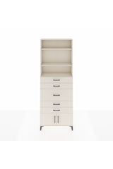 Arges Dolap 3 Raflı 5 Çekmeceli 2 Kapaklı 88x30x243