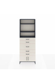 Arges Dolap 3 Raflı 5 Çekmeceli 2 Kapaklı 88x30x243 Antrasit-Aytaşı