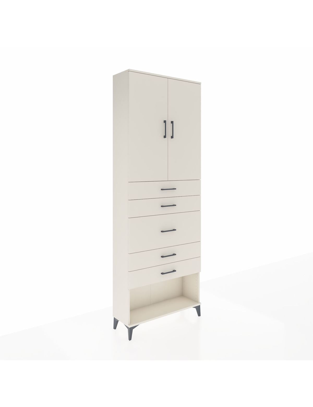 Arges Dolap 3 Raflı 5 Çekmeceli 2 Kapaklı 88x30x243 Aytaşı-Aytaşı