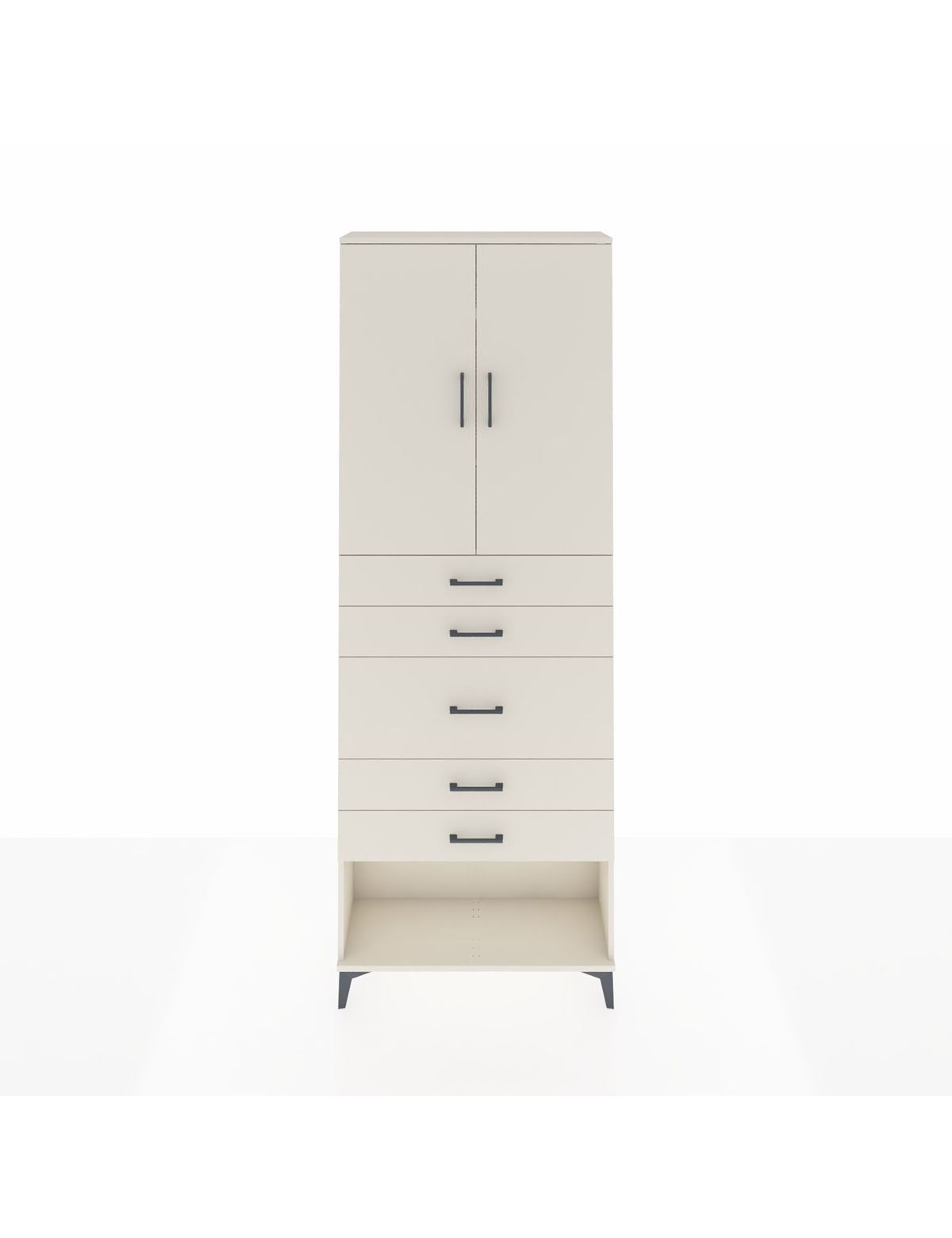 Arges Dolap 3 Raflı 5 Çekmeceli 2 Kapaklı 88x30x243 Aytaşı-Aytaşı