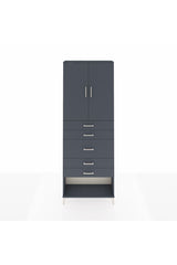 Arges Dolap 3 Raflı 5 Çekmeceli 2 Kapaklı 88x30x243