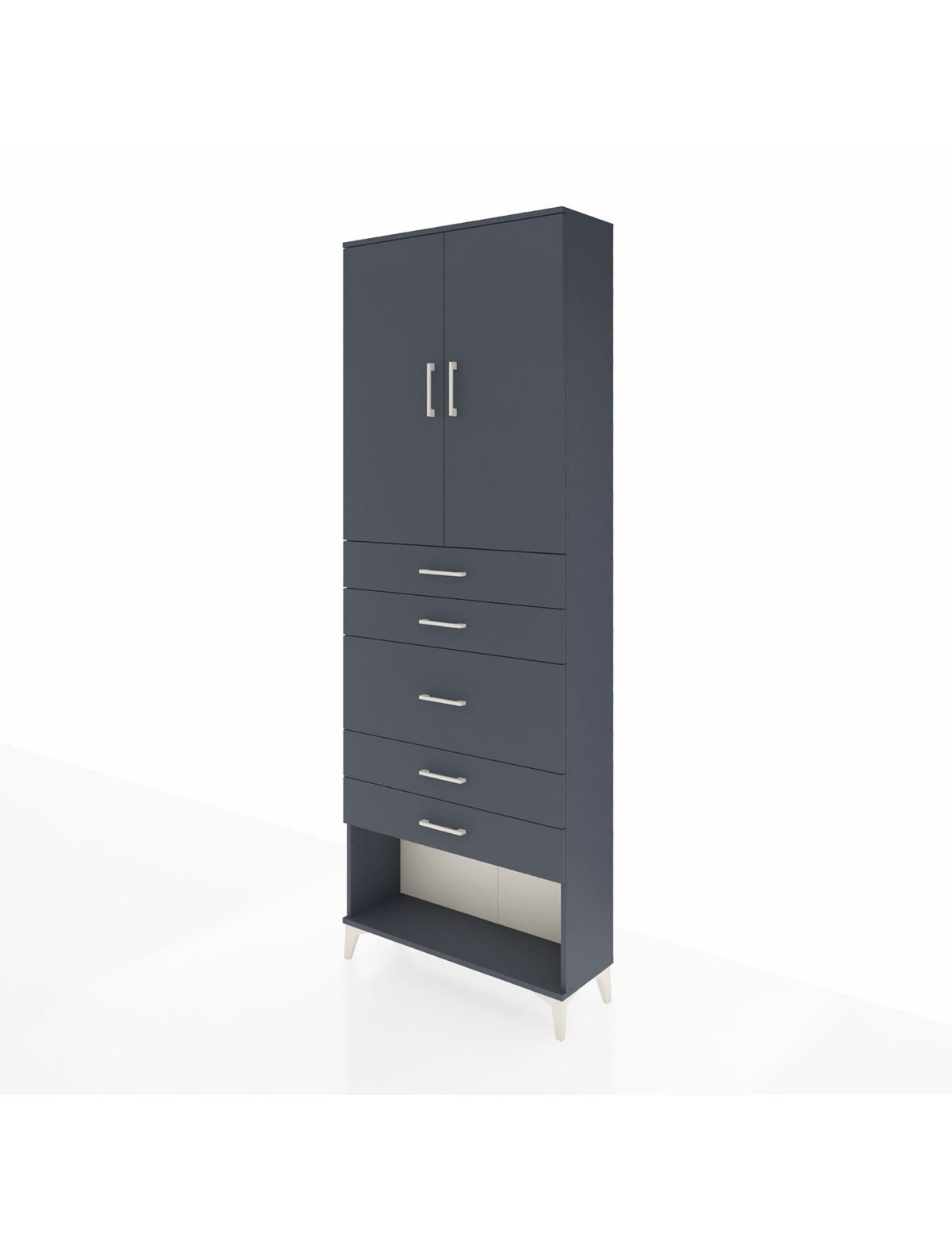 Arges Dolap 3 Raflı 5 Çekmeceli 2 Kapaklı 88x30x243 - S33M099V5A