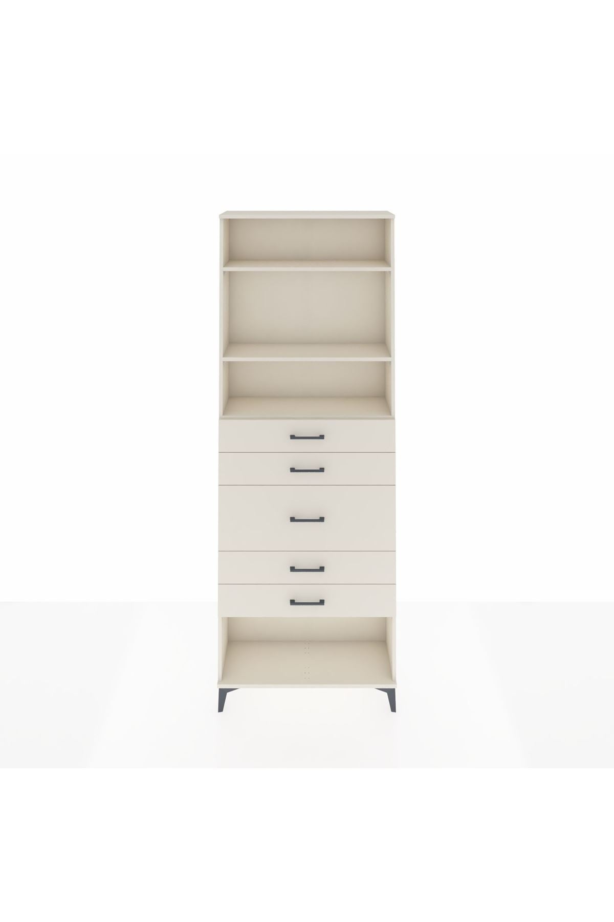 Arges Dolap 3 Raflı 5 Çekmeceli 88x30x243 Aytaşı-Aytaşı