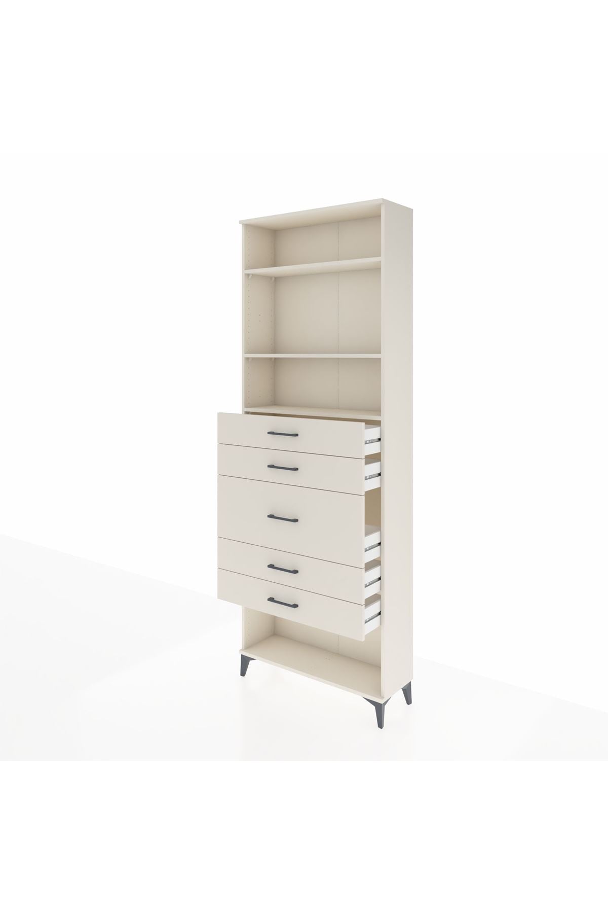 Arges Dolap 3 Raflı 5 Çekmeceli 88x30x243 Aytaşı-Aytaşı