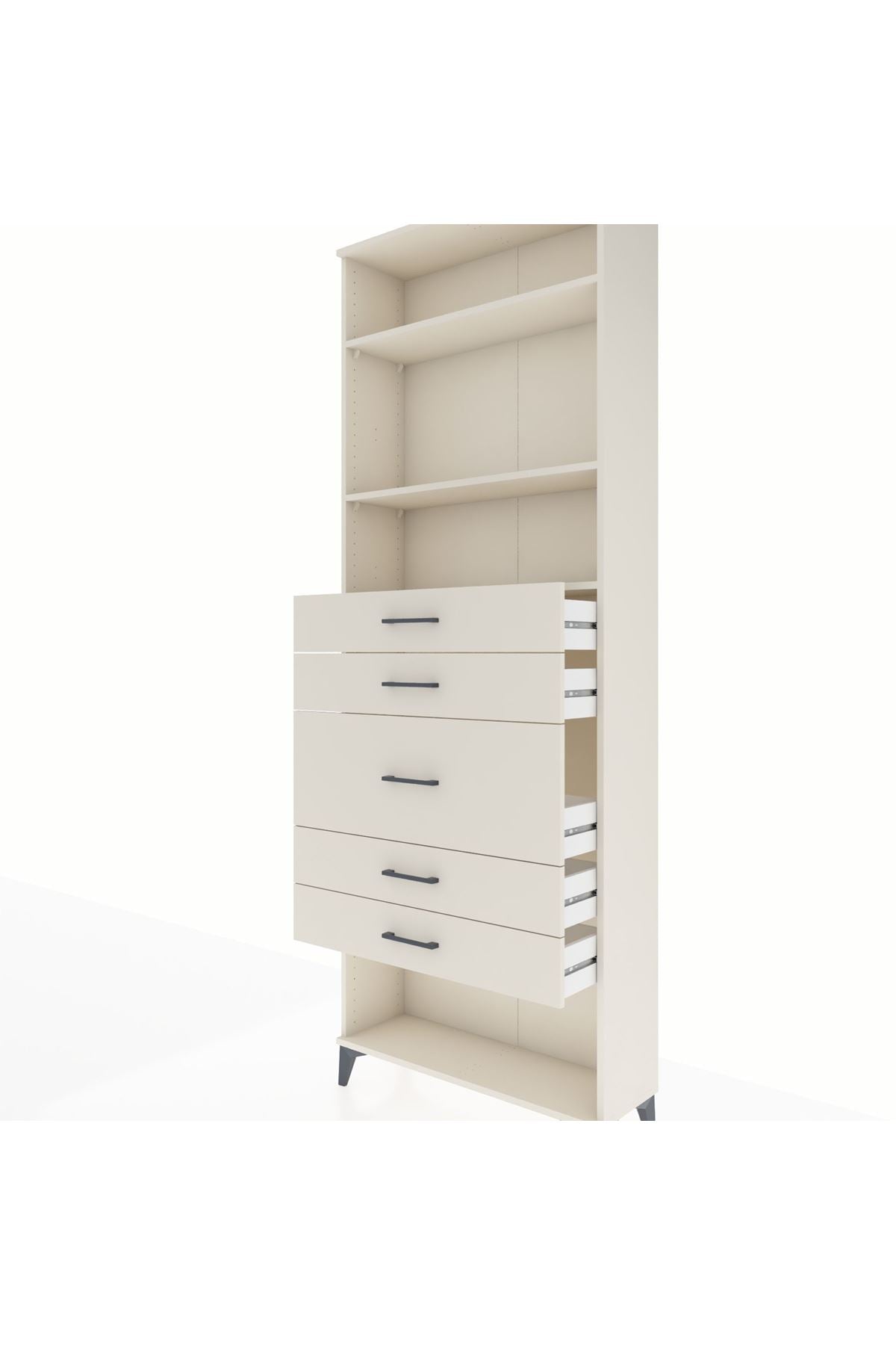 Arges Dolap 3 Raflı 5 Çekmeceli 88x30x243 Aytaşı-Aytaşı