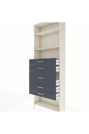 Arges Dolap 3 Raflı 5 Çekmeceli 88x30x243 Aytaşı-Antrasit