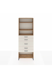 Arges Dolap 3 Raflı 5 Çekmeceli 88x30x243 Çam-Aytaşı